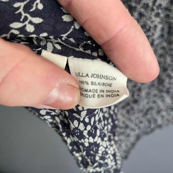 Ulla Johnson Smocked Silk Blouse Size 4 - Picture 5 of 5